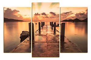 Obraz na plátně - Krásný západ slunce nad jezerem 1164FC (150x100 cm)