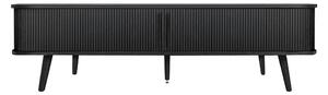 Černý TV stolek v dekoru dubu 178x50x40 cm Rove – Woodman