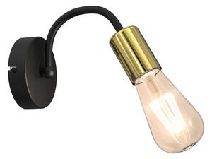 Nástěnná lampa DOW 1xE27/60W/230V černá/zlatá LU7992
