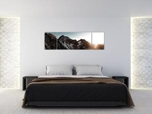 Obraz skalnatého pohoří (170x50 cm)