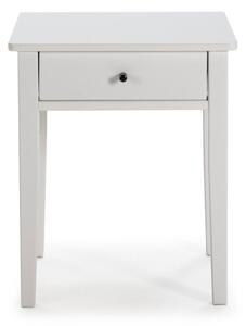 Bílý lakovaný noční stolek Marckeric Bart 46 x 36,4 cm