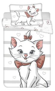 Bílé bavlněné dětské povlečení do postýlky 100x135 cm Marie Cat "Bow" – Jerry Fabrics