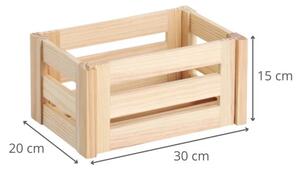Zeller Present Dřevěná bedýnka MONTY, úložný dřevěný box 30 x 20 x 15 cm