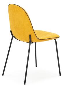 Hořčicově žlutá látková jídelní židle Marckeric Nene