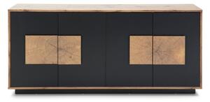 Antracitově šedá lakovaná komoda Marckeric Kansas 170 x 40 cm