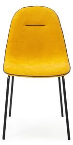 Hořčicově žlutá látková jídelní židle Marckeric Nene