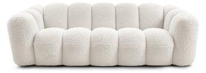 Bílá pohovka z textilie bouclé 232 cm Hippolyte – Bobochic Paris