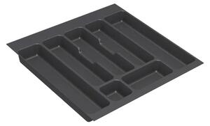 ADEO Vložka / příborník do 60cm šuplíku - CUTLERY šedý plast 50 x 46 cm