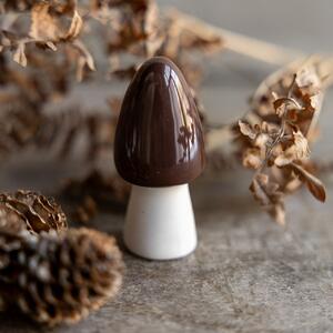 Podzimní dekorace Houba Bohult Brown 6 cm