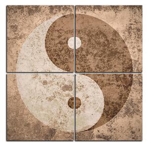 Obraz na plátně - Jin a jang symbol - čtverec 3170D (60x60 cm)