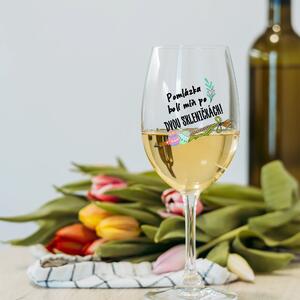 POMLÁZKA BOLÍ MÍŇ PO DVOU SKLENIČKÁCH! - čirá sklenice na víno 350 ml