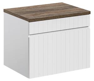 Comad Koupelnová skříňka pod deskové umyvadlo SET ICW-B Iconic White & Santa Fe 80 bílá/dub santa fe
