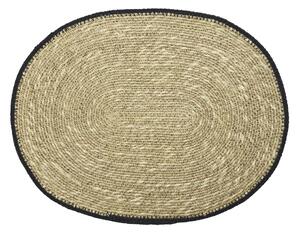 Prostírání Seagrass Black Rim – set 2 ks Přírodní