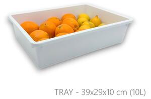 Usporadejto.cz Organizér, úložný box do spíží, šuplíků, TRAY - 39 x 29 x 10cm (10l), bílá