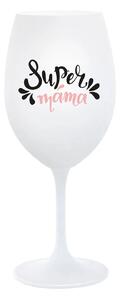 SUPER MÁMA (SPECIÁLNÍ EDICE) - bílá sklenice na víno 350 ml
