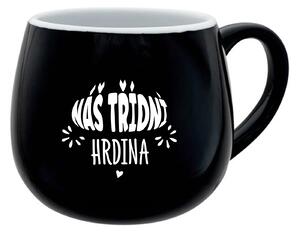 NÁŠ TŘÍDNÍ HRDINA - černý keramický hrníček 300 ml
