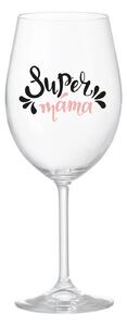 SUPER MÁMA (SPECIÁLNÍ EDICE) - čirá sklenice na víno 350 ml