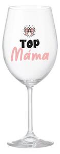 TOP MÁMA - čirá sklenice na víno 350 ml