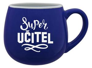 SUPER UČITEL - modrý keramický hrníček 300 ml