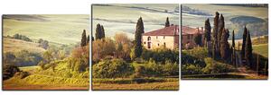 Obraz na plátně - Italská venkovská krajina - panoráma 5156E (150x50 cm)