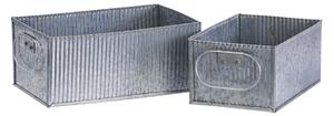 Kovový úložný box Zinc – set 2 ks