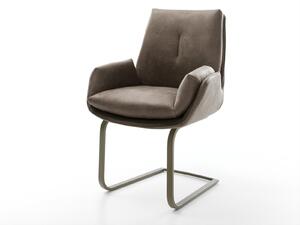DELIFE Jídelní židle Clea-Flex mikrovlákno taupe vintage jídelní židle plochý titanová barva