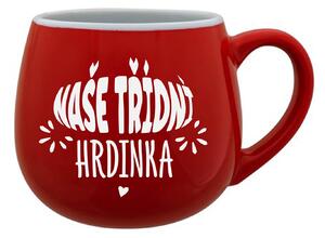 NAŠE TŘÍDNÍ HRDINKA - červený keramický hrníček 300 ml