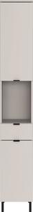 Krémová vysoká/úzká koupelnová skříňka 30x190 cm Arcena – Germania