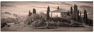 Obraz na plátně - Italská venkovská krajina - panoráma 5156QA (105x35 cm)