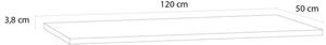 EBS Solo Deska pod umyvadlo 120 x 50 cm, dub Arlington SOLOD120DA