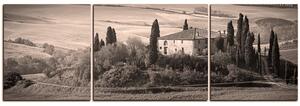 Obraz na plátně - Italská venkovská krajina - panoráma 5156QC (150x50 cm)