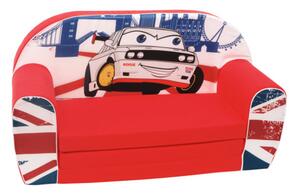 Dětská molitanová sedačka (auta červená)