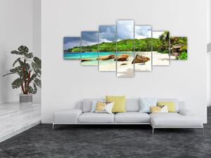 Obraz - Seychely, pláž Takamaka (210x100 cm)