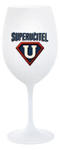 SUPERUČITEL (ZNAK) - bílá sklenice na víno 350 ml