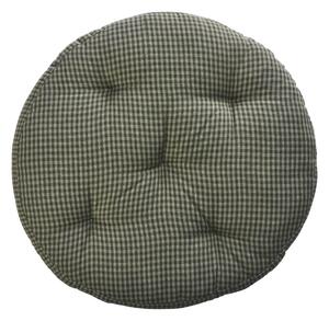 Kulatý podsedák Checked Dark Green Ø 45 cm