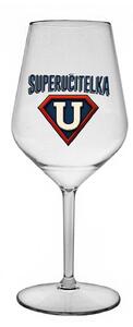 SUPERUČITELKA (ZNAK) - čirá nerozbitná sklenice na víno 470 ml
