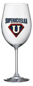 SUPERUČITELKA (ZNAK) - čirá sklenice na víno 350 ml