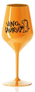 VÍNOSAURUS - oranžová nerozbitná sklenice na víno 470 ml