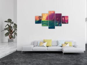 Obraz - Olejomalba, Plavba do fantastické říše (125x70 cm)