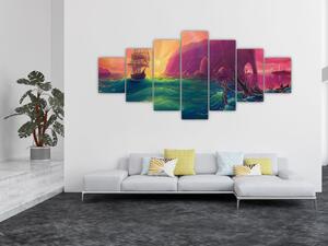 Obraz - Olejomalba, Plavba do fantastické říše (210x100 cm)