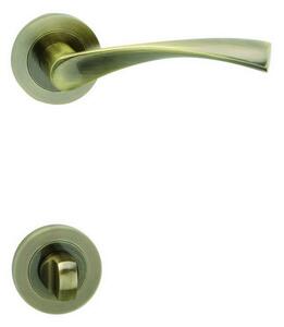 Cobra Kování Giussy-R (bronz česaný) Provedení: WC - klika/klika s otvorem pro WC, koupelna