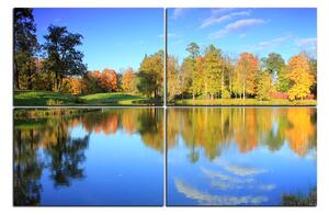 Obraz na plátně - Podzimní park 1175E (90x60 cm)