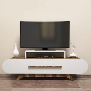 Hanah Home TV stolek Rose 145 cm ořech/bílý