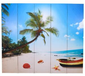 Skládací paraván 200 x 170 cm pláž