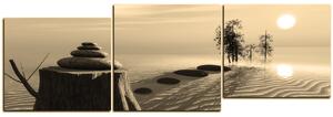 Obraz na plátně - Zen stones - panoráma 5162FD (150x50 cm)