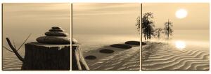 Obraz na plátně - Zen stones - panoráma 5162FB (90x30 cm)