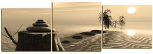 Obraz na plátně - Zen stones - panoráma 5162FE (150x50 cm)