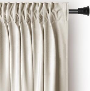 Béžový sametový dimout závěs 140x245 cm Pleat – Restilo