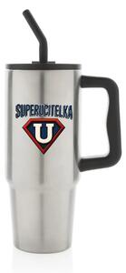 SUPERUČITELKA (ZNAK) - stříbrný cestovní termohrnek 900 ml