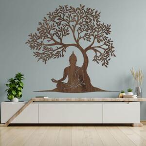 Dřevěný obraz strom života a Buddha | SENTOP HDF0546